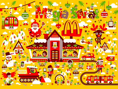 Magia Świąt advertising christmas illustration mcdonalds święta
