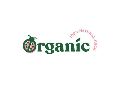Organic Juice Brand creative icon logo logotype minimal symbol