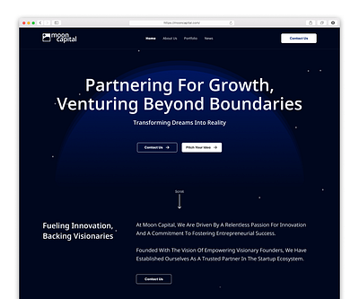 Venture Capital Web Design Concept branding ui design ux design web design