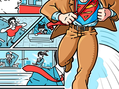 Superman branding comic illustration poster poster design print print design