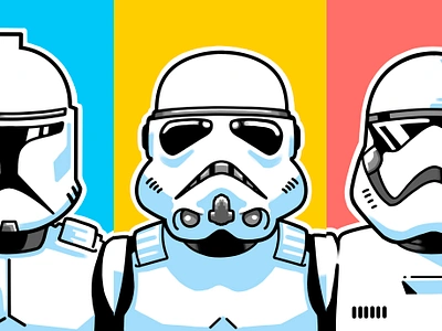 Evolution of the Stormtrooper art brand branding fan art illustration print print design