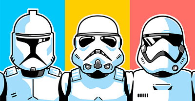 Evolution of the Stormtrooper art brand branding fan art illustration print print design