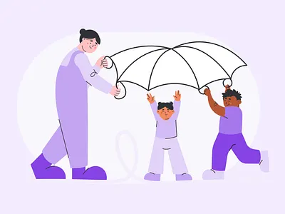 Famly illustration concept [3] activity babysitting business illustration childcare children children development family service game kindergarden minimal nursery preschool saas vector
