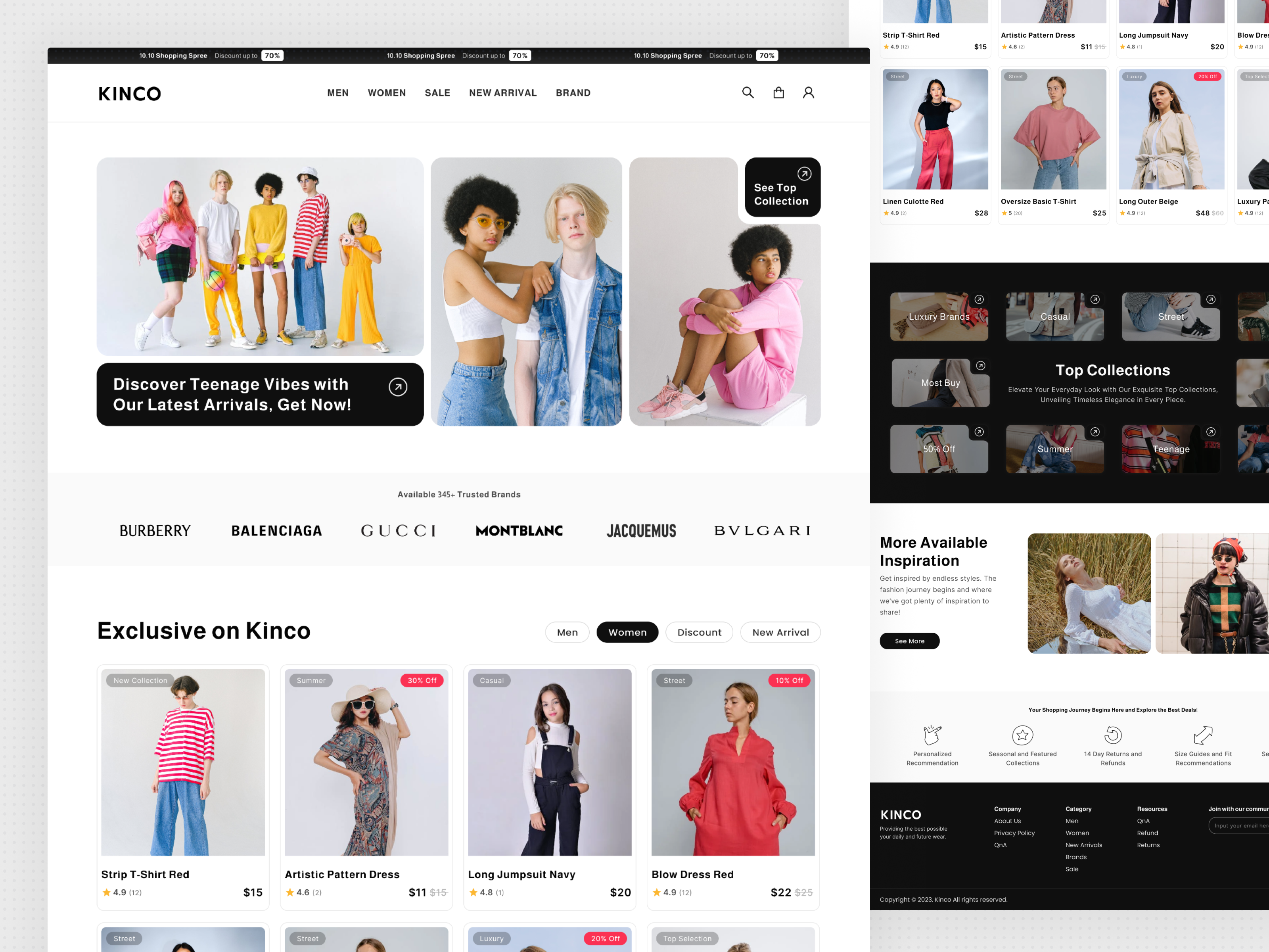 Online Fashion Ecommerce - Exploration clean design ecommerce fashion landing page model photography shape shop style ui wear website