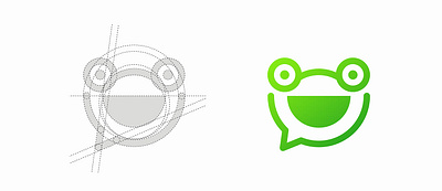 Logo Design ( Frog Chat - Brand ) graphic design