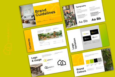 UrbanJoy Brand Guidelines brand guide brand identity branding design graphic design graphics guide guideline illustration logo logo design vector