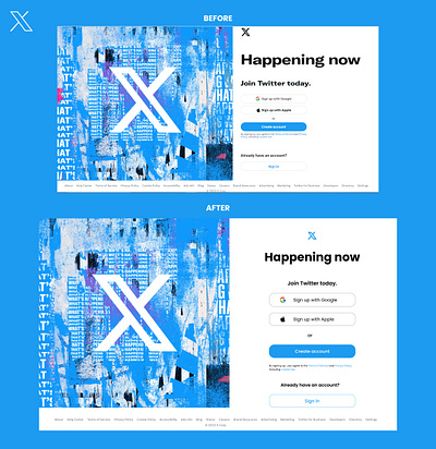 Redesign of X Website app branding design graphic design illustration logo redesign twitter typography ui ux vector website x