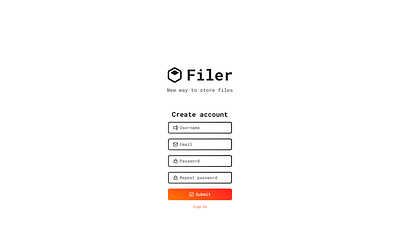 Filer // File manager design ui ux vector