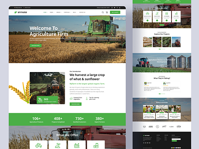 MYFARM - Farm landing page about us agriculture design farm farm landing page farm website design farming graphic design header landing page ui ui design ux ux design website website design