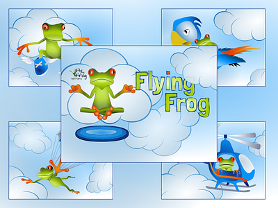 Mascot for a website figma flying frog frog illustrations vector graphics website mascot