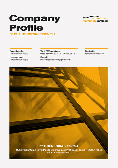 Company Profile Design ( RentalMobilMatic.id - Brand ) graphic design