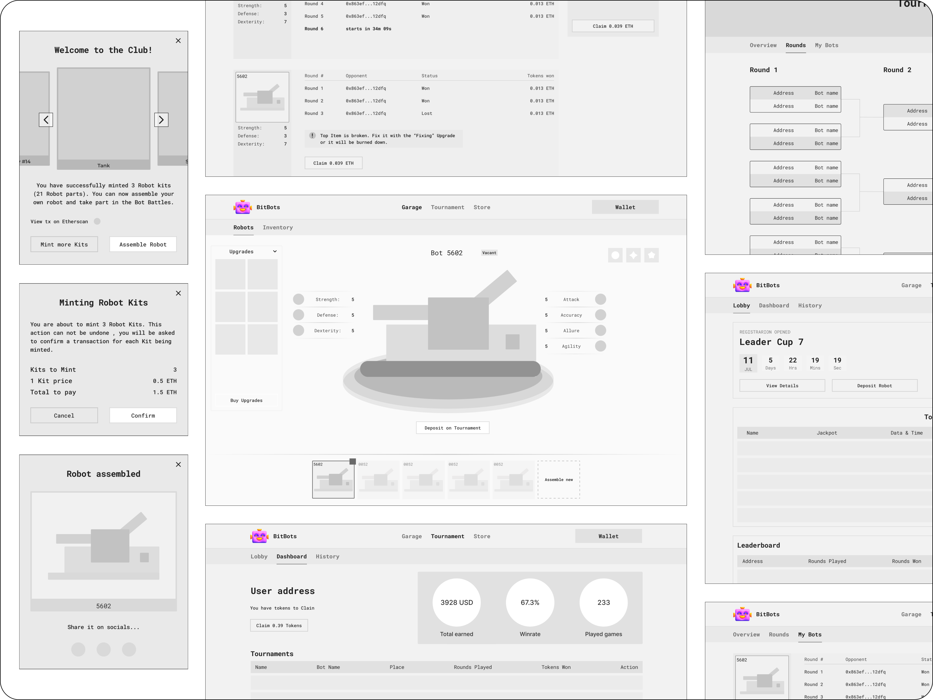 UX design for P2E Crypto Game blockchain crypto game nft p2e play to earn playtoearn ui ux