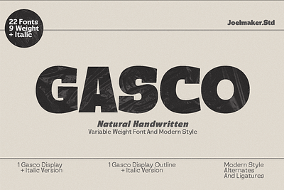Gasco Modern Sans Serif branding graphic design logo