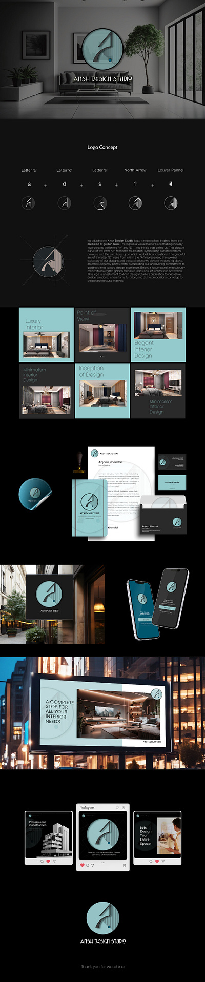 Brand Identity for Ansh Design Studio branding graphic design logo ui