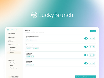 LuckyBrunch Web Service app application application design branding design graphic design logo logotype ui web