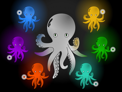 Octopus mascot figma graphic design illustration mascot octopus vector graphics 🐙