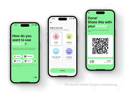 SWEET — The Smart Wallet Engine Simplifying😃 3d animation apple branding graphic design ios logo mobile motion graphics sweet ui uiux ux uxui