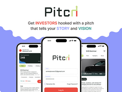 Pitch - UI/UX Case Study adobe xd app app design design figma interface mobile stock typography ui ui design uiux user experience user interface ux ux design xd