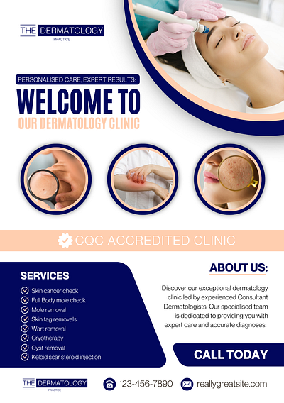 Flyer Design (The Dermatology) Skin Care | Health Care Flyer awesome flyer dermatology flyer design flyer flyer flyer design modern fklyer modern flyer modern flyer design