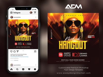 Midweek Hangout Social Media Flyer Template branding flyer flyertemplate freelancedesigner graphic design graphicdesigner postertemplate socialmedia socialmediaposter template