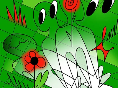 After life 2d character eyes flat flower illustration shadow shapes simple spirit