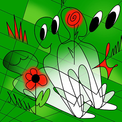 After life 2d character eyes flat flower illustration shadow shapes simple spirit