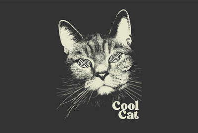 Cool Cat T-shirt Design design graphic design illustration t shirt t shirt design t shirt print vector