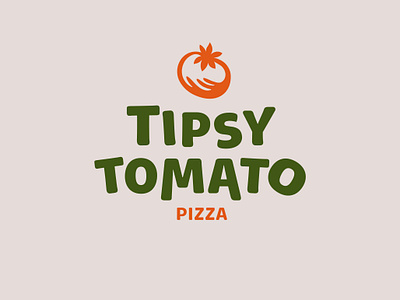 Tipsy Tomato logo design branding graphic design logo pizza pizza logo simple typography typography logo vector
