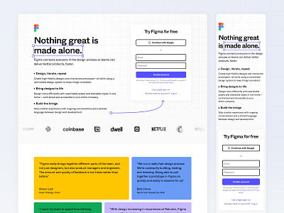 The concept of Figma landing page app design branding design landing landing page ui ux