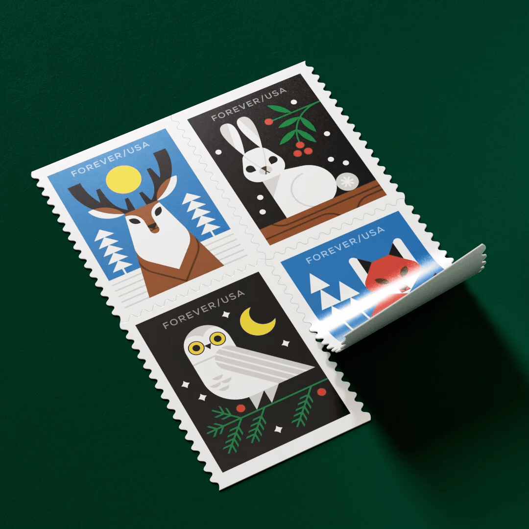 Winter Woodland Animal Stamps Out Now by Eight Hour Day on Dribbble