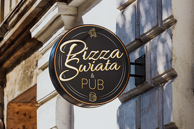 Pizza Świata & Pub branding graphic design logo pizza pizza pub pizza restaurant pub sign