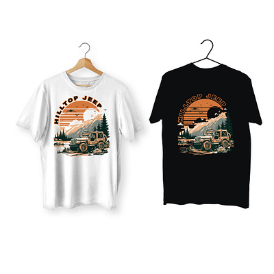 Hilltop Jeep T-Shirt branding business color design graphic design illustration t shirt design vector design