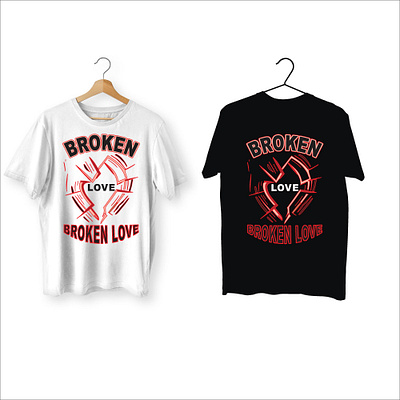 Broken Love T-Shirt branding business color design graphic design illustration t shirt design vector