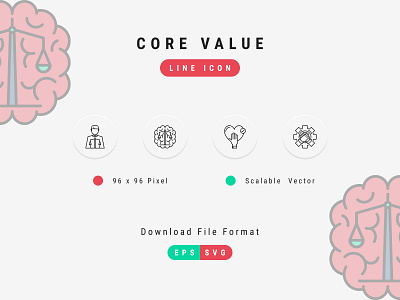 Core Value Icon Set, Line Icon Style 96 pixel icon core core value icon set editable icon icon icon pack line icon pixel perfect icon thin line icon ui element value