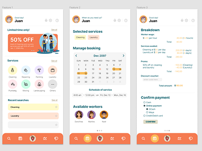 Bahayanihan - Feature android app design figma flat ui