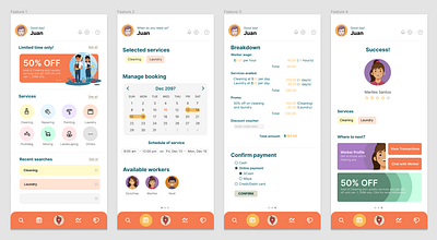 Bahayanihan - Feature android app design figma flat ui