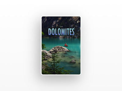A postcard from the Dolomites - Part V canon design dolomites font forest gradient graphic design italy lago di braies lake photo photography postcard poster shadow typography