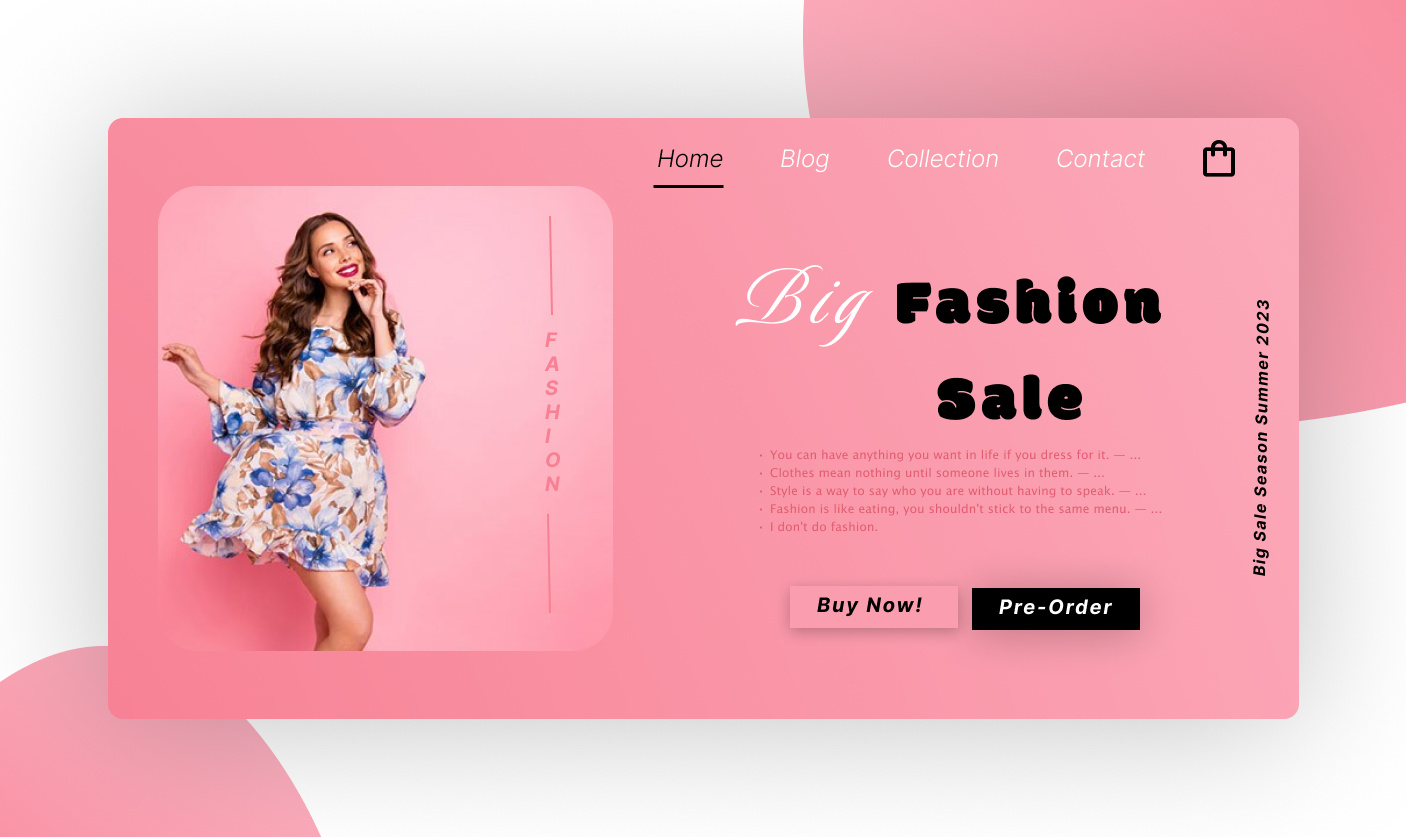 Fashion Sale Landing Page by Asma Zaib on Dribbble