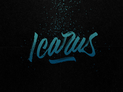 Icarus Handlettering Sketch brush pen calligraphy graphic design handlettering handwritten lettering letters type typography vector writing