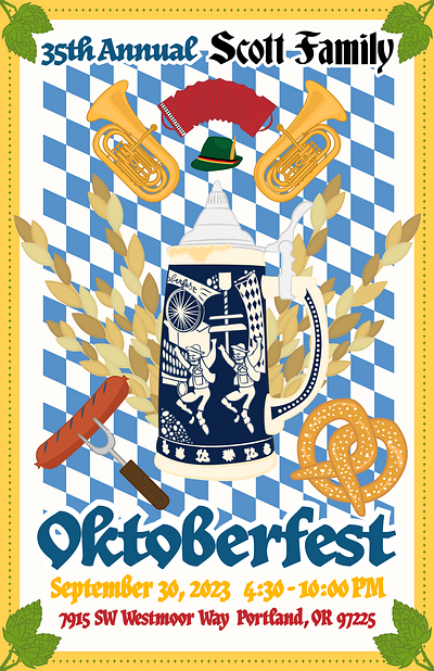 Oktoberfest 2023 animation bavaria beer design germany graphic design harvest illustration logo munich oktoberfest poster prost vector