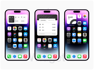 Widget Plus +120 iOS widgets | Crypto Widget apple bitcoin btc crypto defi dynamyc eth etherum ios product widget