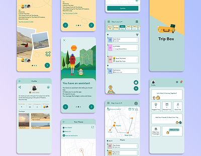 Trip box/Travel planning/Itinerary app product design travel planning trip ui ux