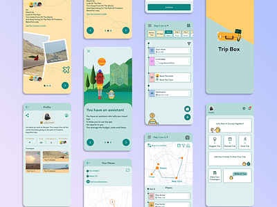 Trip box/Travel planning/Itinerary app product design travel planning trip ui ux