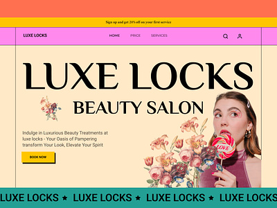 Salon Website design beauty salon website design branding graphic design logo product design ux design web design