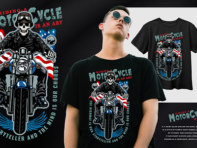 T-Shirt Design Template Bike Niche