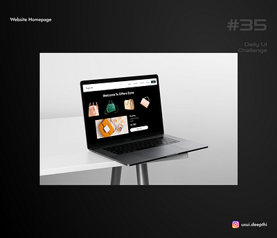 Website Homepage | Daily UI Challenge # 35/90 ui design ux design uxui designer