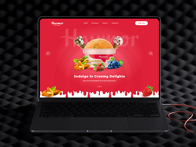 Havmor - Ice Cream Landing Page cold food creative design figma food and drink ice cream ice cream landing page ice cream shop ice cream website icebeg icecream landing page order ice cream trending