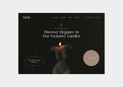 Daily UI #012 – E-commerce Shop animation bege black candle challange dailyui ecommerce graphic design luxury online store website