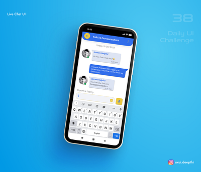 Live Chat UI | Daily UI Challenge # 38/90 ui design ux design uxui designer