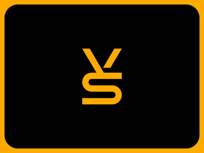 Monogram VS Logo artist black design flat graphicdesign icon illustration illustrator logo logodesign modern monogram s simple v vs logo yellow